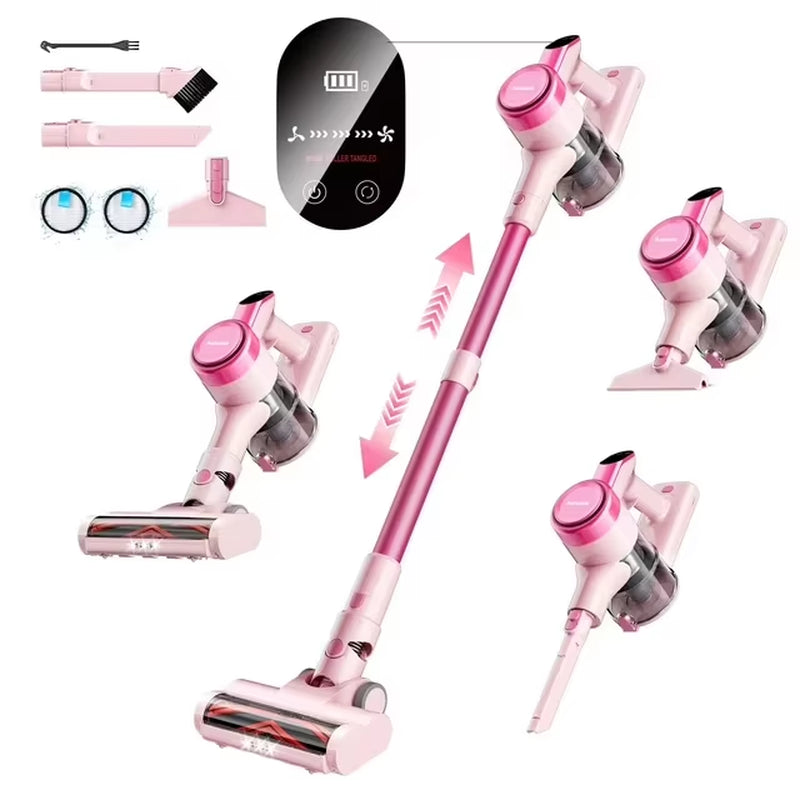 Cordless Vacuum Cleaner,23Kpa 48Mins Powerful Suction Vacuum LED Display,Lightweight Stick for Hardfloor/Carpet/Pet Hair