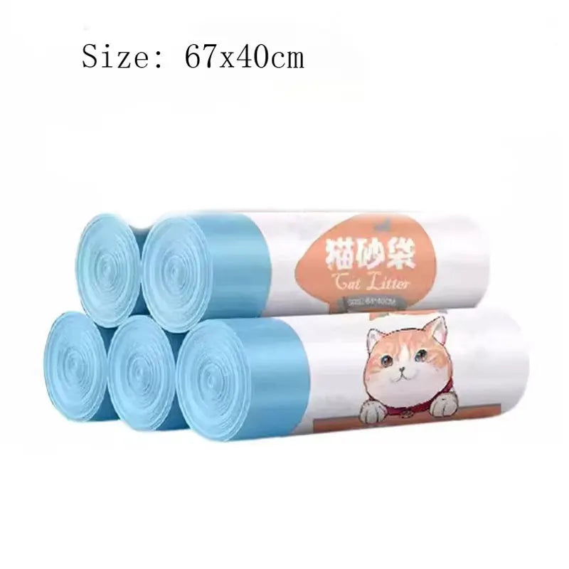 Smart Cat Litter Box Garbage Bag Drawstring Thickened Cat Collection Storage Poop Bags