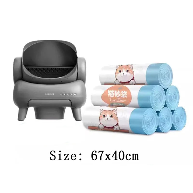 Smart Cat Litter Box Garbage Bag Drawstring Thickened Cat Collection Storage Poop Bags